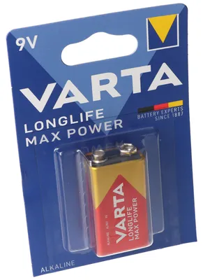 Produktbild von Varta 4722 Longlife Max Power 9V-Block, 9V Batterie ideal für Rauchmelder, Rauchwarnmelder