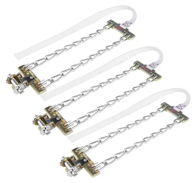 Imagen del producto de Cadena para nieve antideslizante - Juego de 3 cadenas para nieve - Protección para el invierno - Banda para neumáticos de coche/SUV/camión - Resistente a los golpes - Ligera - Cadena para neumáticos