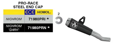 Immagine prodotto di Marmitta Slip-On ARROW omologata Pro-Race nero nichrom per Honda CBR 500 R