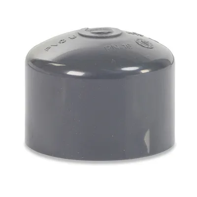 Produktbild von Mega Kappe PVC-U 50 mm Klebemuffe 16 bar, grau