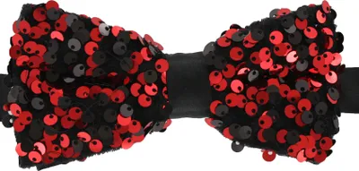Produktbild von Schwarze Fliege mit roten Pailletten