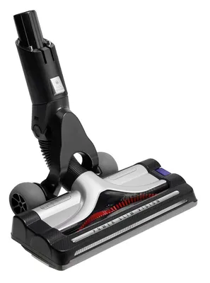 A vacuum cleaner floor head attachment is shown against a white background.