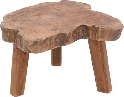 Produktbild von PFLANZEN HOCKER "SLICE" | 48cm, Massivholz | Baumscheibe Beistelltisch