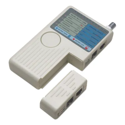 Produktbild von INTELLINET Kabeltester 4-in-1 RJ45/RJ11/USB/BNC beige retail