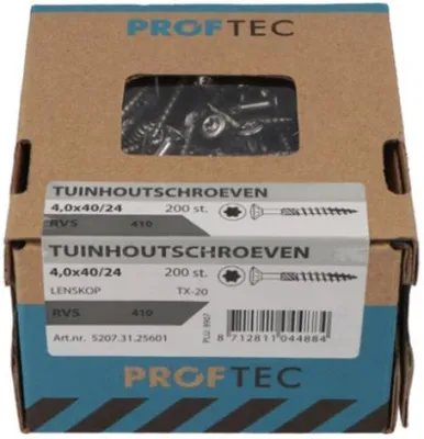 Produktbild von Proftec Gartenholzschraube Edelstahl TX-20 4,0x40 24