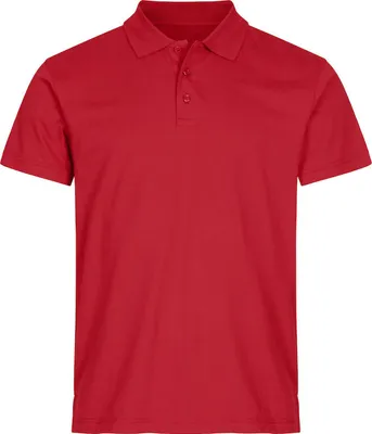 Produktbild von Uni Jersey Polohemd aus 100% Baumwolle mit Rippstrickkragen, vorgeschrumpft