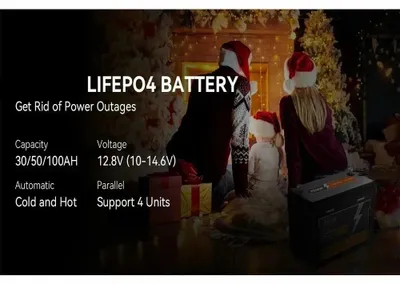 Zdjęcie produktu dla Bateria litowo-żelazowo-fosforanowa 12,8V 100Ah - akumulator do systemów solarnych i stacji zasilania, z wbudowanym systemem zarządzania baterią (BMS), przeznaczona dla kamperów