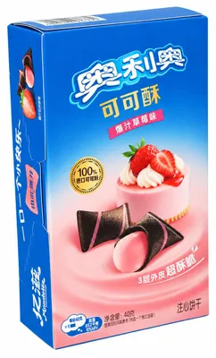 Produktbild von Oreo Mini Cocoa Crisp Strawberry China 40g