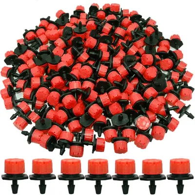 Produktbild von 200 Stück 1/4"-Bewässerungstropfer, verstellbare Tropfbewässerungstropfer für Pflanzen, Garten, Gewächshaus, Gemüsebeet, Rasen