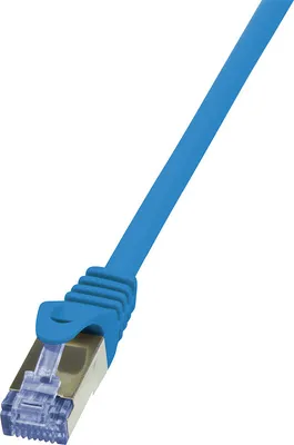 Produktbild von LogiLink Patchkabel Kat. 6A S/FTP 0,5 m blau