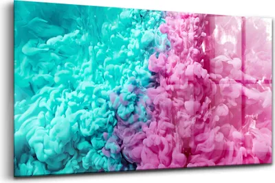 Obrázok produktu pre Obraz z tvrdeného skla - Maľovanie Stien - Temperované Sklo - 140x70 cm - Umenie Moderné škvrny Abstraktné