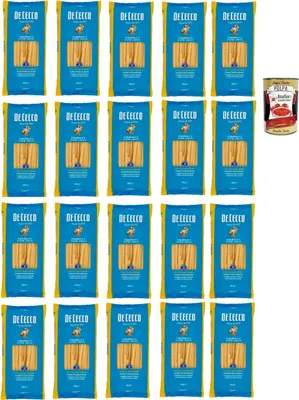 Produktbild von De Cecco Tripoline N°3, 100% Italienisch Pasta Nudeln 20x 500g + Italian Gourmet Polpa 400g