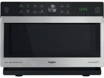 Image de Whirlpool MWSC 833 SX, Plan de travail, Four à micro-ondes combiné, 33 litres, 900 W, Écran intégré, Plate tournante, Commandes tactiles