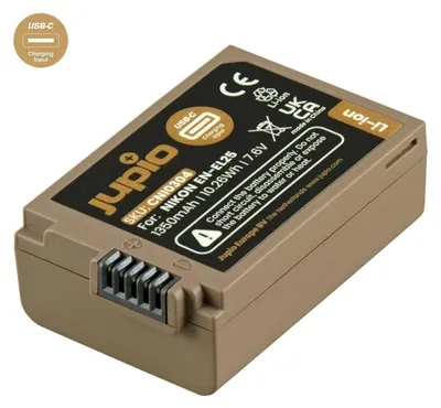 Imagen del producto de Batería JUPIO compatible con Nikon EN-EL25, con carga Ultra USB-C