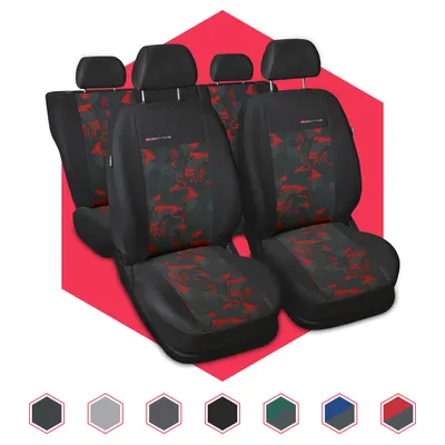Produktbild von Autositzbezüge Universal Schonbezüge Sitzauflage PKW Schonbezug Polyester Rot