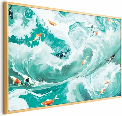 Produktbild von Posterpapier Poster - Fish and Waves 60x40 cm Tiere g-C-10142-ao-a