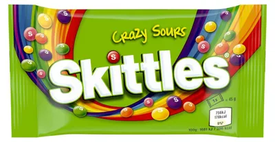 Produktbild von Skittles Fruitsnoepjes Crazy Sours, 36 Pack, 1620g total weight