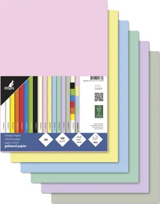 Image de papier multifonctionnel kangaro DIN A4 120 g/qm pastel 100 feuilles