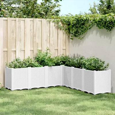 Image de Maison Exclusive - Bac à plantes blanc 160x160x53 cm PP