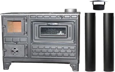 Produktbild von Holzofen mit Kochstelle und Herdplatte für Outdoor-Kochen