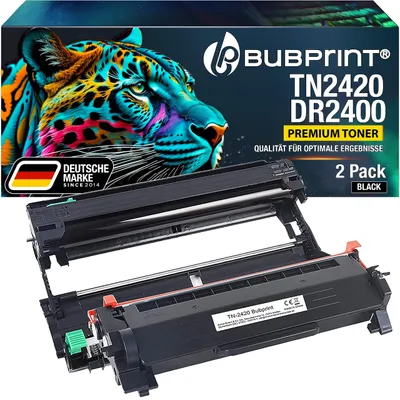 Produktbild von Bubprint XXL Toner und Trommel kompatibel mit Brother TN2420 DR2400