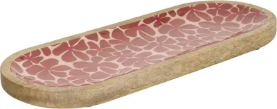 Produktbild von Platte inaya 40x15cm terracotta und mangoholz - Atmosphera créateur d'intérieur