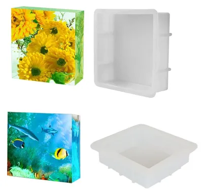 Immagine prodotto di Grande stampo in silicone per candele e sapone, stampo quadrato in resina