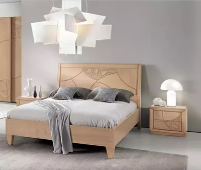 Produktbild von Design Schlafzimmer 3tlg. Bett 2x Nachttische Modern Luxus Betten Set