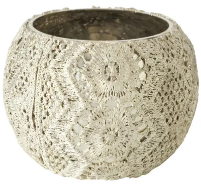 Produktbild von Deco by Boltze Kerzenhalter - Antik-Look - Silber - 7 x 9 cm