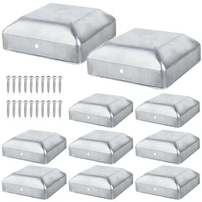 Image de Lot de 10 supports en acier pour poteaux en bois de 70 x 70 mm