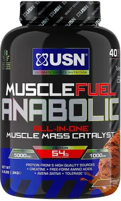 Produktbild von USN Muscle Fuel Anabolic (2000g) Chocolate - Gewichtszunahme - Ohne Kreatin