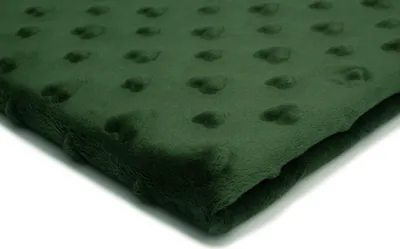 Obrázek produktu pro Minkee Fleecový úplet s reliéfem srdce Lesní zelená 50 x 155 cm