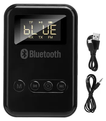 Obrázok produktu pre 2-v-1 Bluetooth 5.0 vysielač/príjem, bezdrôtový audio adaptér, auto, digitálny displej