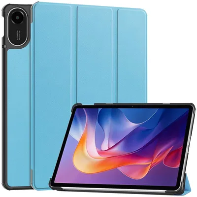 Image de Pour Xiaomi Redmi Pad 2 4G 11 pouces 2025 - Étui Wake UP Smart Cover à 3 volets pour tablette, bleu clair