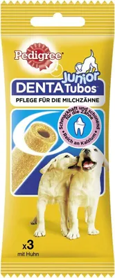 Produktbild von Pedigree® DentaTubos Junior - Ergänzungsfuttermittel mit Hühnergeschmack für Welpen 18 x 72g