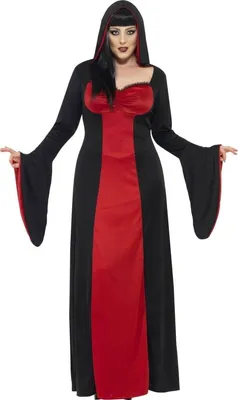 Zdjęcie produktu dla Kostium wampira na Halloween plus size dla kobiet czerwono-czarny XXL