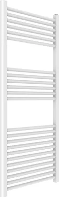 Produktbild von 55cmx120cm weißer Designheizkörper mit Befestigungsmaterial und Entlüftungsventil