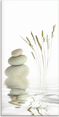 Produktbild von ARTland Glasbild Zen Friede Größe: 50x100 cm