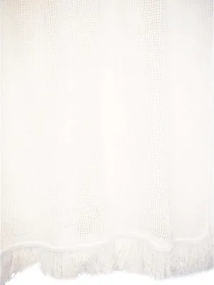Image de Rideau Marseillais Tissé Blanc, 225 x 140 cm, Fibres Naturelles, Poyet Motte