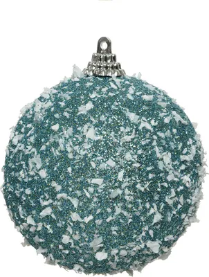 Produktbild von Weihnachtskugeln Kunststoff mit Glitzer 8cm dämmerungsblau, 12er Set
