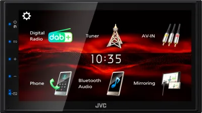 Produktbild von JVC KW-M180DBT | 2-DIN MP3-Autoradio mit Touchscreen | DAB | Bluetooth | USB | iPod