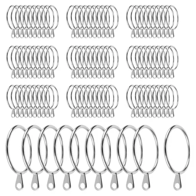 Vorhangringe 32 mm, Eisen, silber, 100 Stück