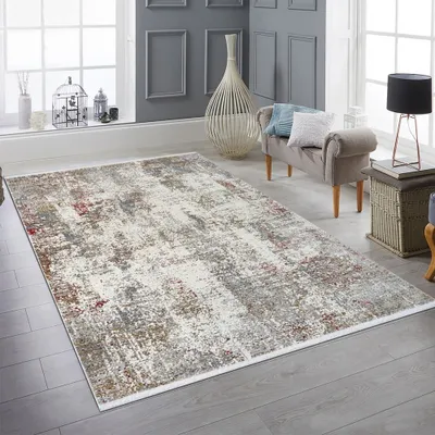 Image de Tapis Chambre Moderne Motif Abstrait Multicolore Taille - 200 x 290 cm