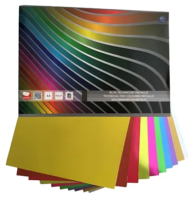 Produktbild von Buntpapier A4 250g/qm metallic glänzend 10 Blatt