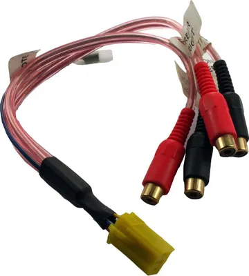 Obrázok produktu pre Mini ISO konektor žltý na RCA 4 kanály...