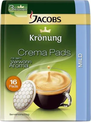 Produktbild von JACOBS  Krönung mild 105 g, Crema Pads 16er