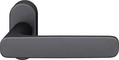 Produktbild von FSB Rahmentürdrücker 09 1289 Hochhaltefeder B ovale Rosette Aluminium schwarz