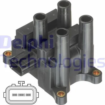 Produktbild von DELPHI GN10832-12B1 Zündspule 12V für MAZDA 6 Station Wagon (GY) 6 (GG) 6 Hatchback (GG) MPV II (LW)