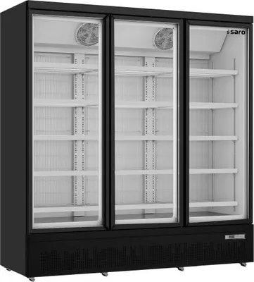 Produktbild von Saro Tiefkühlschrank mit 3 Glastüren - 1563 Liter, schwarz, Umluft