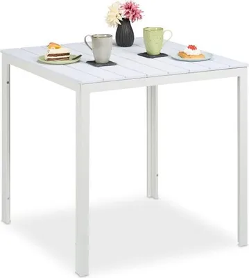 Image de Table de jardin ronde aspect rotin